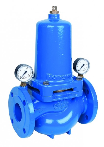 Honeywell Druckminderer D15SN, pulverbeschichtet, blau DN 80
