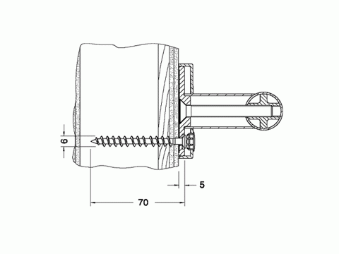 Keuco Bef.-Set 4 Plan Care 34990, 3xHolzschr.DIN7996-6x70 V2A