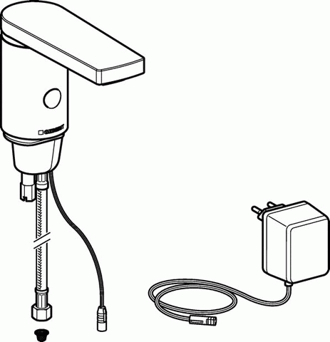 Geberit HyTronic186 WT-Armatur (IR/Netz) Kalt-/Mischwasser