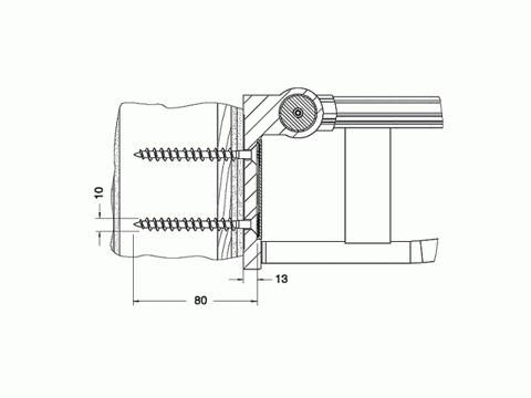 Keuco Bef.-Set 5 Plan Care 34991, 2x Senkholzschraube 10x80 V2A