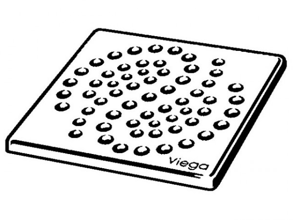Viega Rost Visign RS4, 4928.4, 94 x 94mm, 492311, aus Edelstahl massiv