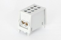 Hauptleitungsklemme f. Tragschiene, 1-pol., 25/16mm², grau Hauptleitungsklemme f. Tragschiene, 1-pol., 25/16mm², grau