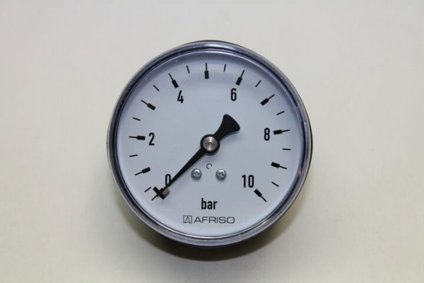 Manometer 10 bar, D: 63mm, DN08 (1/4&quot;), Abgang hinten