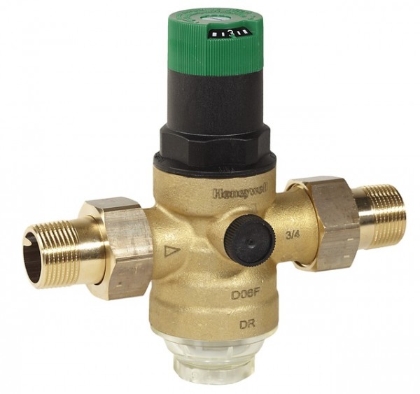 Honeywell Druckminderer D06F, mit Einstellanzeige, Messing B, DN 15 (1/2")