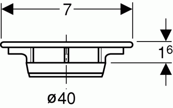 Geberit Wings Ablaufdeckel D52 seidenglanz-verchromt