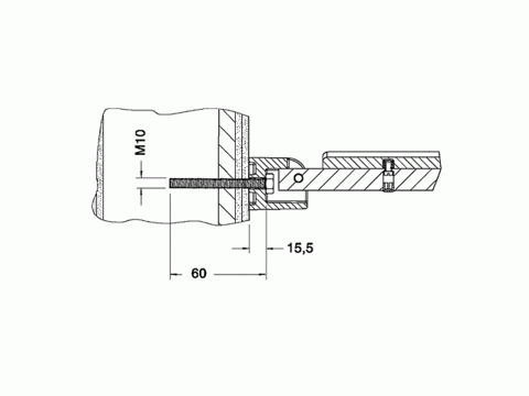 Keuco Bef.-Set 9 Plan Care 34995, 2x Sechskantschraube M10x60