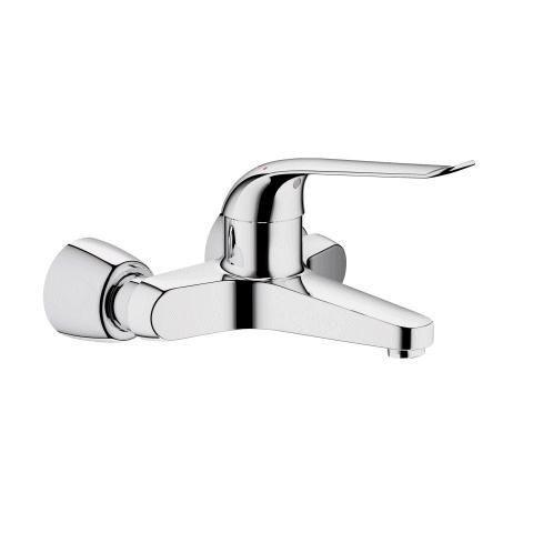 Grohe Einhand-Waschtisch-batterie Euroeco Special 32779 Wandm. Gussauslauf Ausladung 220mm chrom