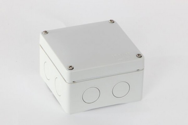 Abzweigkasten F-Box 1, IP65, leer, 80x80x63mm, 2.5mm², Abzweigkasten  Aufputz, Erdung, Klemmen, Dosen, Elektro