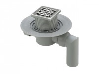 Viega Badablauf 4935.3, DN 50, 557126, CrNi-Rost 100x100mm, Kugelgelenkablauf 90° Viega Badablauf 4935.3, DN 50, 557126, CrNi-Rost 100x100mm, Kugelgelenkablauf 90°