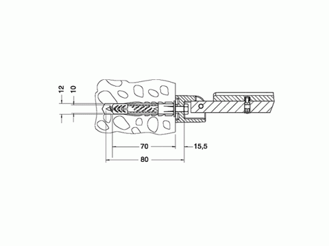 Keuco Bef.-Set 3 Plan Care 34992, 2xHolzschr.10x70 2xDübel UX 12