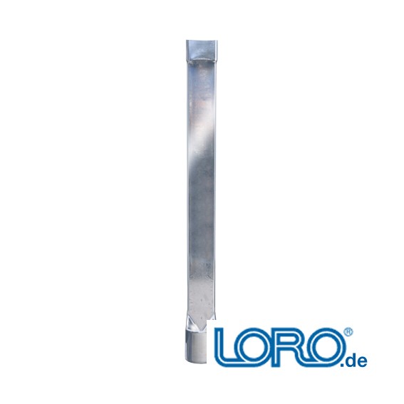 Loro Regenstandrohr quadratisch, DN 80 x 1000 mm, aus verz. Stahlrohr