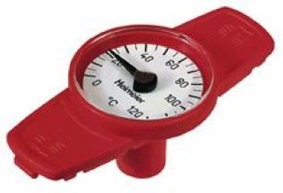 Heimeier Thermometer rot, für Globo H, P, P-S, zum Nachrüsten