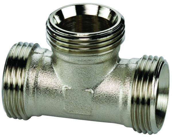 Simplex Kupplungs-T-Stück mit Eurokonus 3/4 x 3/4", mess. vern., F10388