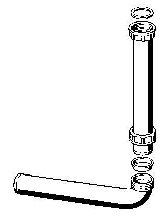 Viega Anschlussbogen 5632.2, 11/4 x 32 x 225 368906, Kunststoff, weiss