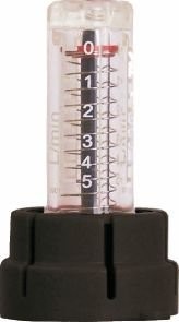 Logafix Durchflussmesser 1/2", 0-5 l/min, Messing vern., schwarze Arretierhaube