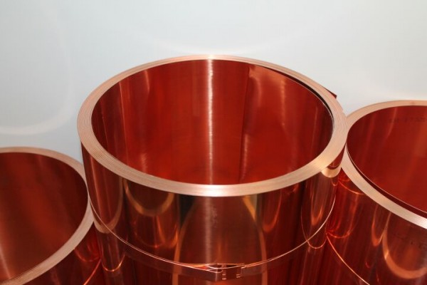Kupfer-Blech, S: 0,60mm, Band im Zuschnitt vom Coil