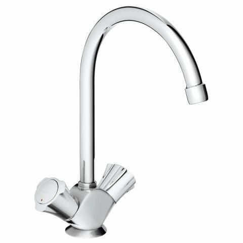 Grohe Zweigriff-Spültisch-Batterie Costa 31831 DN15 flexible Anschlussschläuche chrom