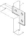 Tyco Verbindungsplatte, 3-Loch, 90x90x 6 mm, feuerverz., zu Schiene 41mm