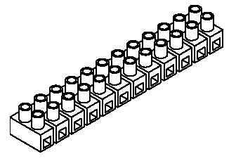 Leiste Lüsterklemmen 2,5 mm² 12-pol.