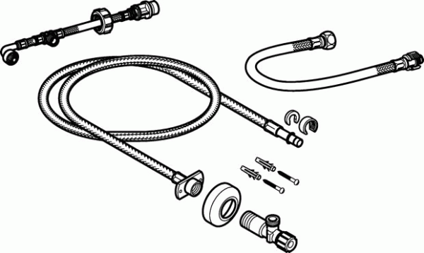 Geberit Fertigmontage-Set für AquaClean Aufsätze an UP-Spülkasten UP200 BH 98