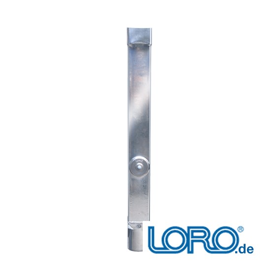Loro Regenstandrohr quadratisch, DN 100 x 1000 mm, aus verz. Stahlrohr, mit Reinigungsöffnung