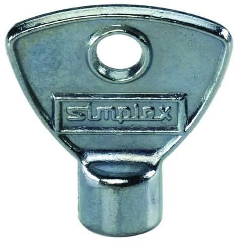 Simplex Entlüftungsschlüssel, 4-kant, F11202, Metall vernickelt