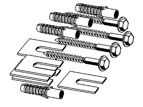 Viega Steptec Befestigungs-Set 8409, 611347, M 8 x 70