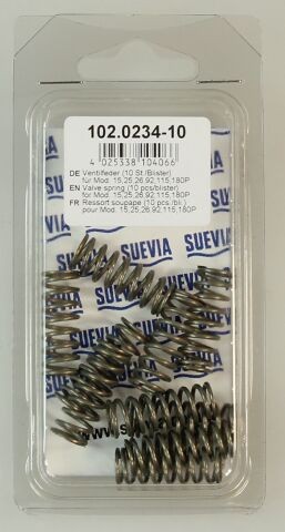 Suevia Ventilfeder, Nr. 102.0234-10 (Multipack, 10 Stck.) zu Mod. 15/17/21/25/92/115/180P