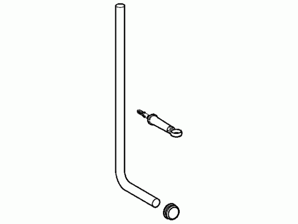 Grohe Spülrohr 37107 600x200mm Durchmesser 28x26mm aus Messing chrom