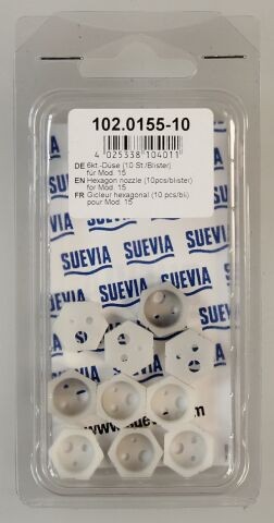 Suevia 6-kt.-Düse, Nr. 102.0155-10 (Multipack, 10 Stck.) zu Mod. 15/17/92