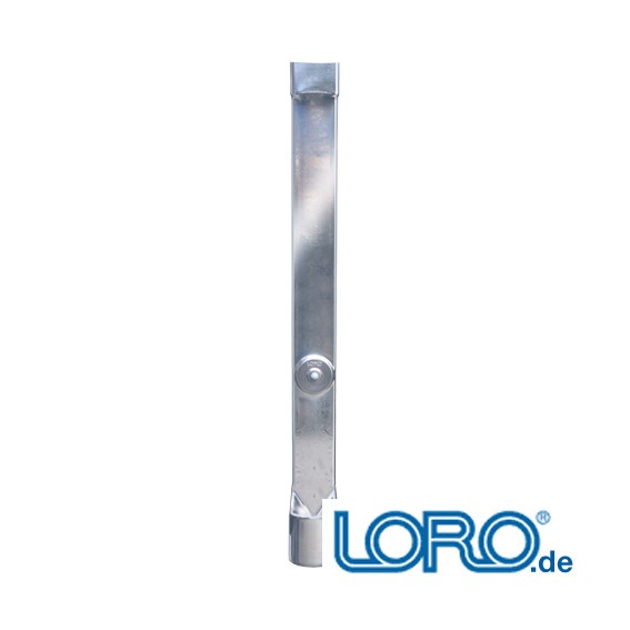 Loro Regenstandrohr quadratisch, DN 80 x 1000 mm, aus verz. Stahlrohr, mit Reinigungsöffnung