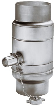 Titanzink-Regenwassersammler mit Schlauchanschluss, walzblank