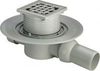 Viega Badablauf 4935.1, DN 50, 557119, CrNi-Rost 100x100mm, Kugelgelenkablauf Viega Badablauf 4935.1, DN 50, 557119, CrNi-Rost 100x100mm, Kugelgelenkablauf