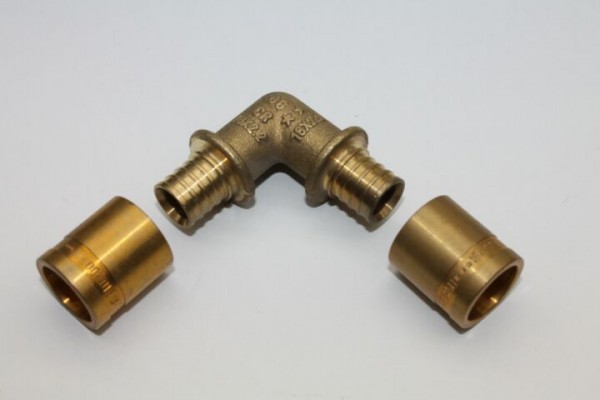 isopex Press-Bogenkupplung 90° PEX/PEX Sanitär - 10 bar, Typ PBK