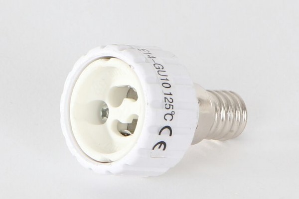 Leuchtenfassungs-Adapter, Sockel E14, Fassung GU10