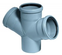 HT-Doppelabzweig DN 110 x 110 x 110mm, 67 Grad HT-Doppelabzweig DN 110 x 110 x 110mm, 67 Grad