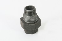 Temperguss-Verschraubung schwarz, Nr. 331 (i/a), flachdichtend Temperguss-Verschraubung schwarz, Nr. 331 (i/a), flachdichtend