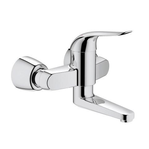 Grohe Einhand-Waschtisch-batterie Euroeco Special 32771 Wandmontage absperrb. S-Anschlüsse chrom