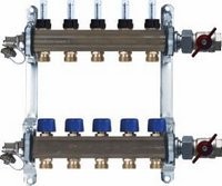 Fussbodenheizungsverteiler Messing HV-FD-SKES, m. DFM
