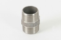 Edelstahl Doppelnippel 6-kt., 340, V4a Edelstahl Doppelnippel 6-kt., 340, V4a