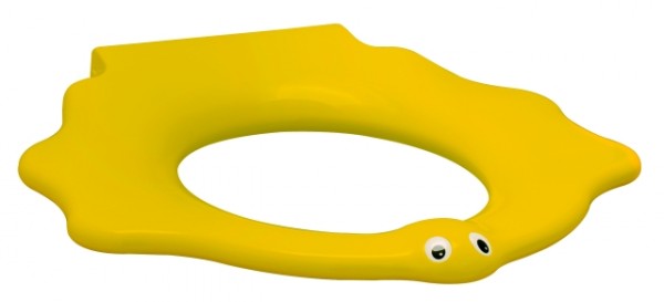 Keramag WC-Sitzring Kind im Tierdesign mit Griff/Stütze, gelb