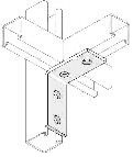 Tyco Montagewinkel 90° 4-Loch, 104x89x40x6mm, verz., zu Schiene 41mm